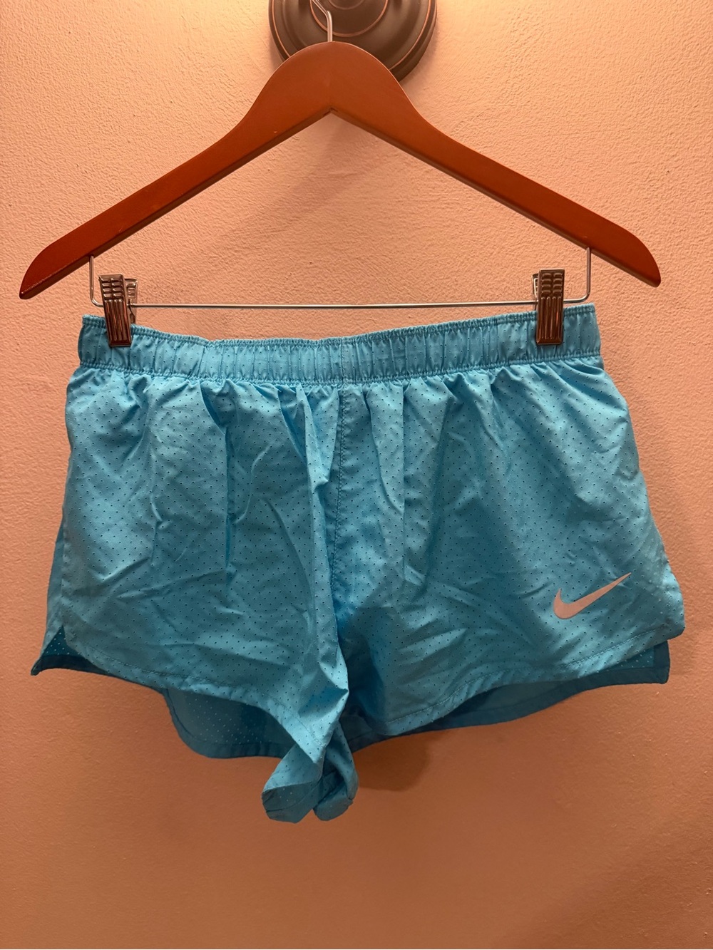 Nike Women’s Aqua Blue Dri-FIT Athletic Shorts